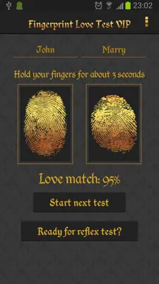 Fingerprint Love Test VIP android App screenshot 0