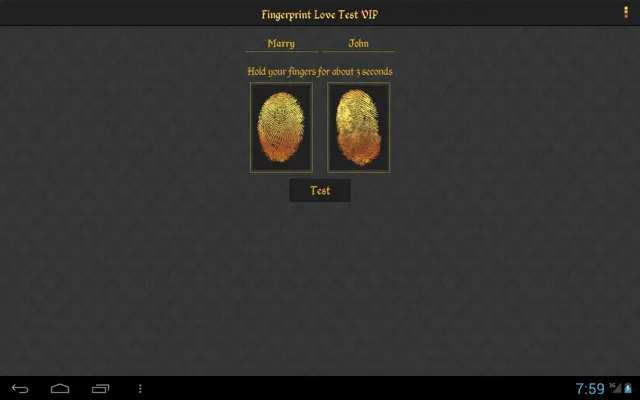 Fingerprint Love Test VIP android App screenshot 9