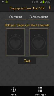 Fingerprint Love Test VIP android App screenshot 2